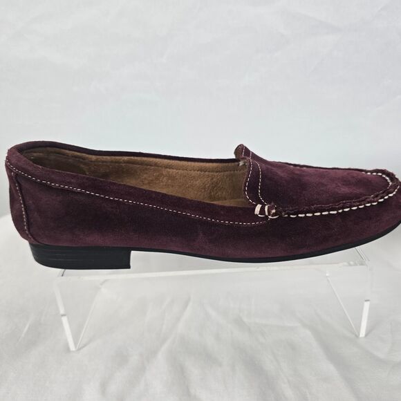 Naturalizer Slip On Shoes Women's Size 10 M Maroon Suede Leather Upper - Picture 6 of 16